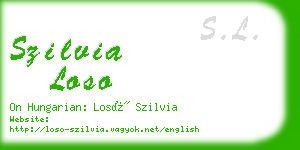 szilvia loso business card